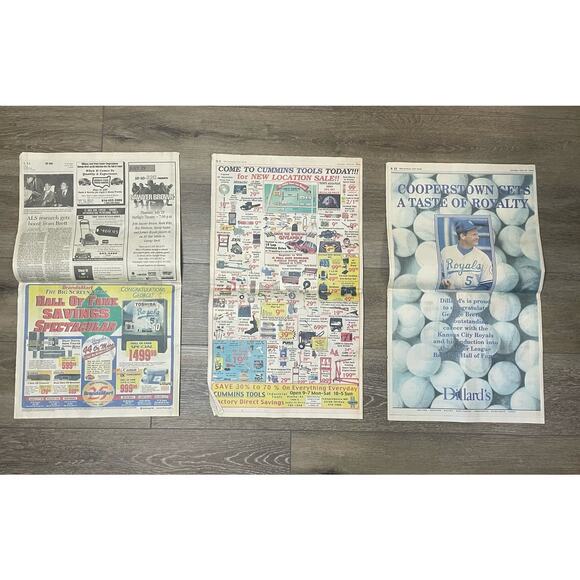 Kansas City Star Newspaper GEORGE BRETT KC Royals Cooperstown 1999 MLB Editorial - Picture 8 of 8
